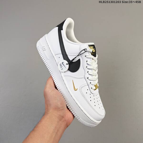 Nike Air Force 1 07 white black gold black white EU 35 45 sneaker EU 35-45