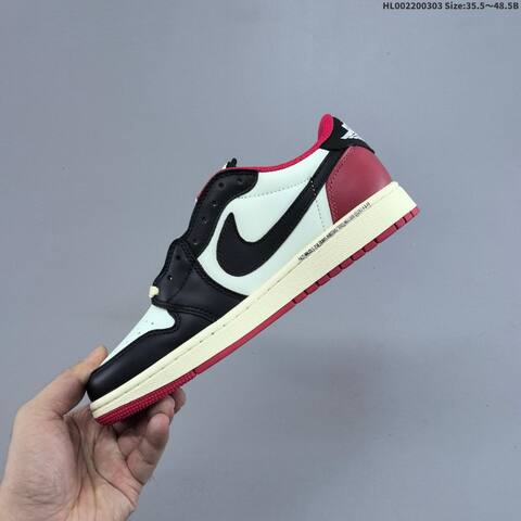 45 5 Travis Scott x Fragment x Air Jordan 1 Low AIR JORDAN 1 Aj1 Lifestyle - Men's (BS-66621)