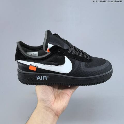 Nike Air Force 1 Low Off White White Volt Black Orange EU 36-46 Sneaker - Unisex (BS-61363)