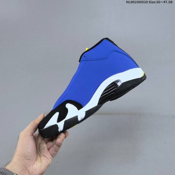 Jordan Air Jordan 14 Retro OG Laney blue/black/white with yellow accents 36~47.5 basketball