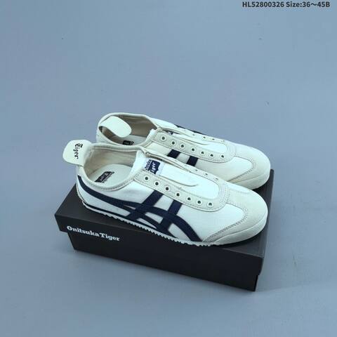 Onitsuka Tiger Mexico 66 Paraty Slip On Black White Yellow EU 36-45 Sneaker Casual Sneakers - Unisex (BS-68967)