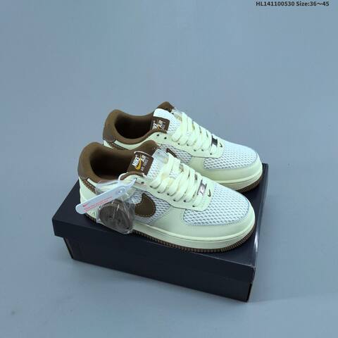 Nike Air Force 1 07 Cream White Brown EU 36-45 Sneaker - Unisex (BS-60059)