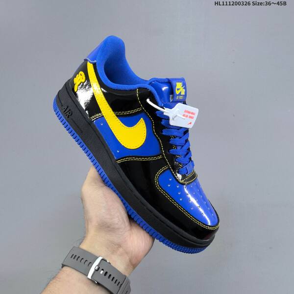 Nike Air Force 1 07 black blue yellow EU 36-45 sneaker
