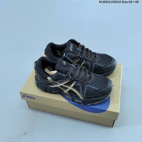 ASICS Gel Kahana 8 Black Gold Dark Gray Cream EU 36-45 Trail Shoe Trail Running Sneakers - Unisex BS-68852