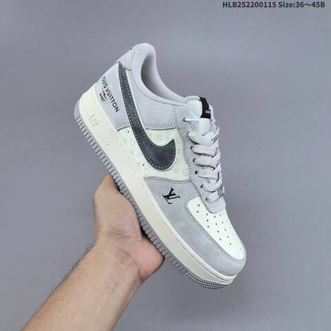 Nike Air Force 1 07 Low Red White Gray Black EU 36-45 Sneaker - Unisex (BS-61967)