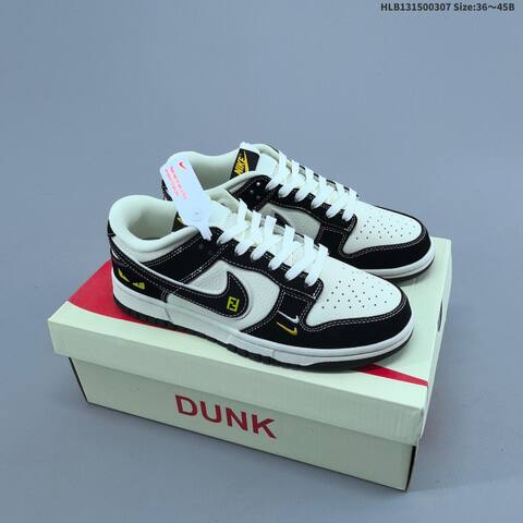Nike SB Dunk Low Off White Black Yellow Brown Orange EU 36-45 Skate Shoe - Unisex (BS-61455)