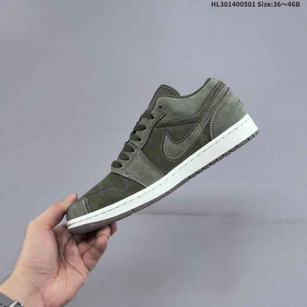 Nike Air Jordan 1 Low olive green / gray / white 36~46B lifestyle