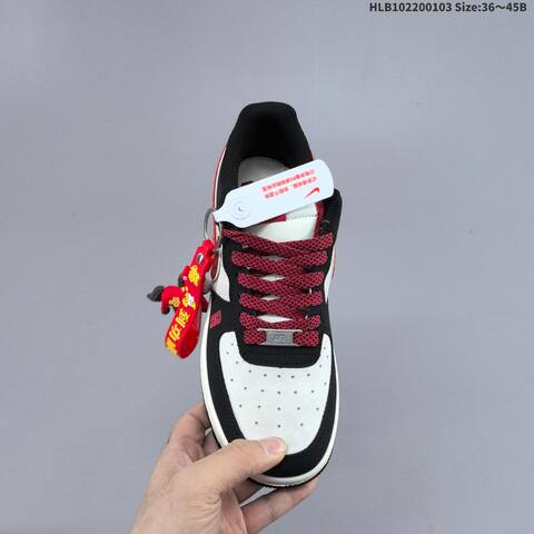 Nike Air Force 1 07 LV8 HT5088-612 White Black Red Gold EU 36-45 Sneaker - Unisex (BS-62264)