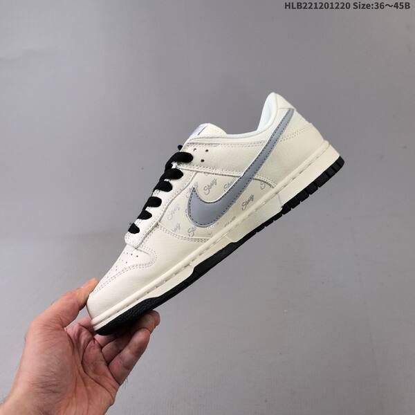 Nike SB Dunk Low Off White Light Grey Black EU 36-45 skate shoe