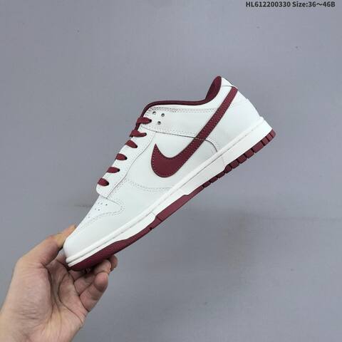 Nike Dunk Low Victory Sail Dark Red White EU 36-46 Skate Shoe - Unisex (BS-61037)