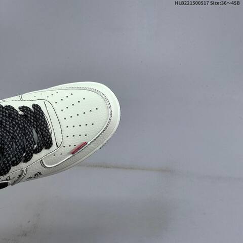 Nike Air Force 1 07 LV8 HQ2037-203 Off White Black Red EU 36-45 Sneaker - Unisex (BS-60313)