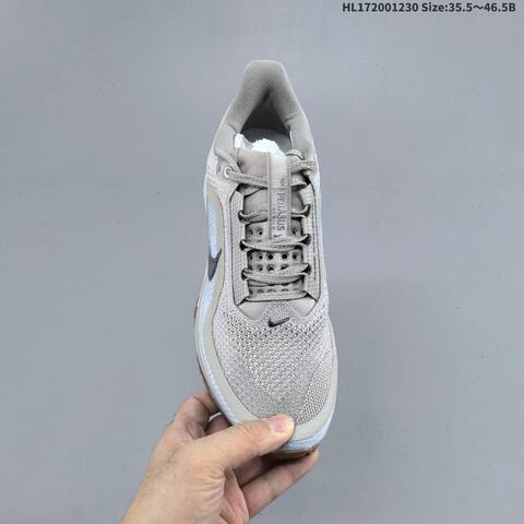 Nike Air Zoom Pegasus Premium Light Grey Silver White Brown EU 35 5-46 5 Running Shoe - Unisex (BS-62317)