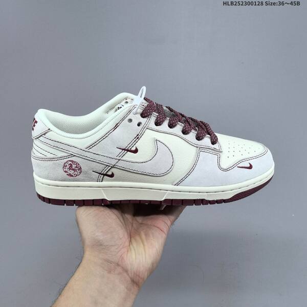 Nike Dunk Low off white light grey burgundy EU 36-45 skate shoe