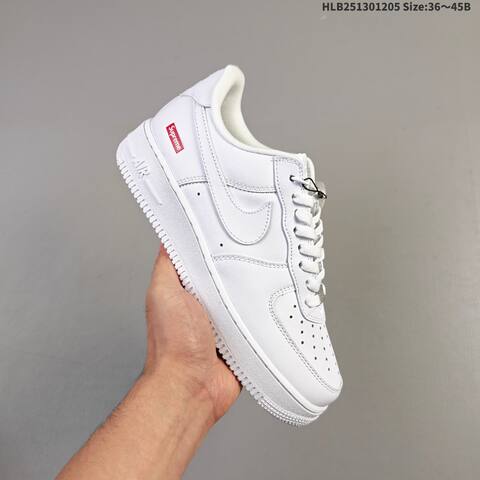 Nike Air Force 1 07 Supreme Black White Red EU 36-45 Sneaker - Unisex (BS-62813)