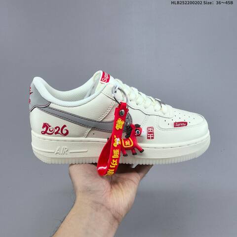 Nike Air Force 1 07 LV8 Black White Red Beige Grey EU 36-45 Sneaker - Unisex (BS-61571)