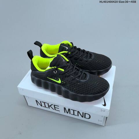 Nike Mind 002 HQ4308-003 Black Neon Green EU 36-45 Running Shoe - Unisex (BS-60636)