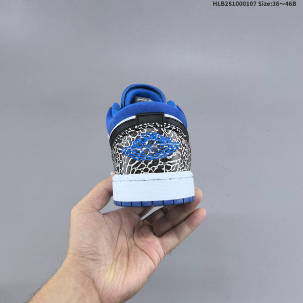 Nike Air Jordan 1 Low white/gray/blue/black 36~46B casual