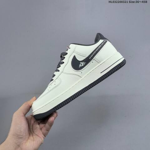 Nike Air Force 1 07 LV8 Off White Grey Dark Grey Orange EU 36-45 Sneaker - Unisex (BS-61211)