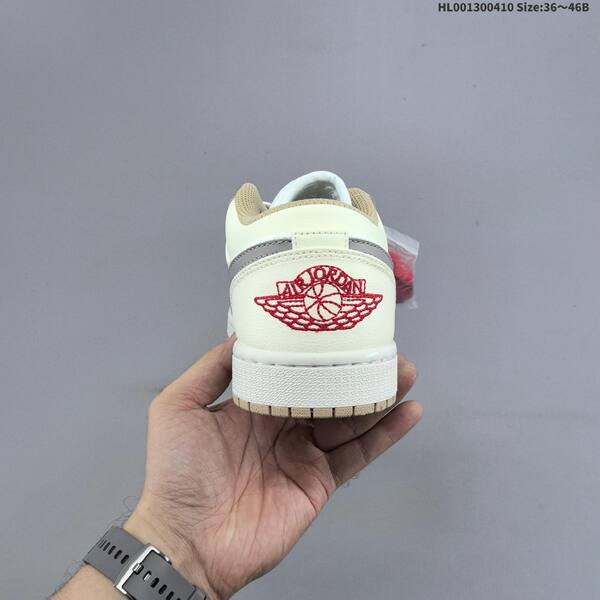 Jordan Air Jordan 1 Low Sail / Grey / White / Red 36~46 casual