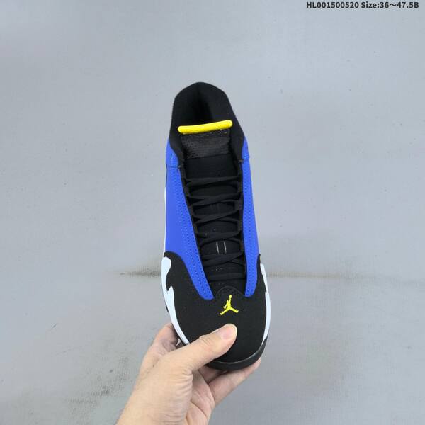 Jordan Air Jordan 14 Retro OG Laney blue/black/white with yellow accents 36~47.5 basketball
