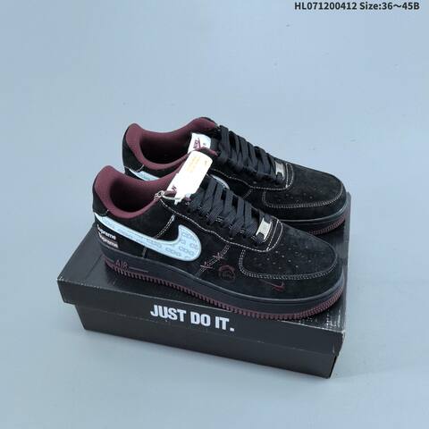 Nike Air Force 1 07 Black White Olive Green EU 36-45 Sneaker - Unisex (BS-60799)