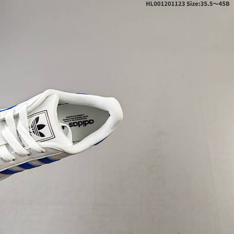 Adidas Superstar White Blue Black EU 35 5-45 Skate Shoe - Unisex (BS-65499)
