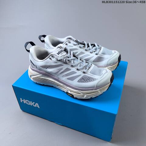 HOKA ONE ONE Mafate Speed 2 Low White Light Grey Cream EU 36-45 Trail Shoe Trail Running Sneakers - Unisex (BS-69425)