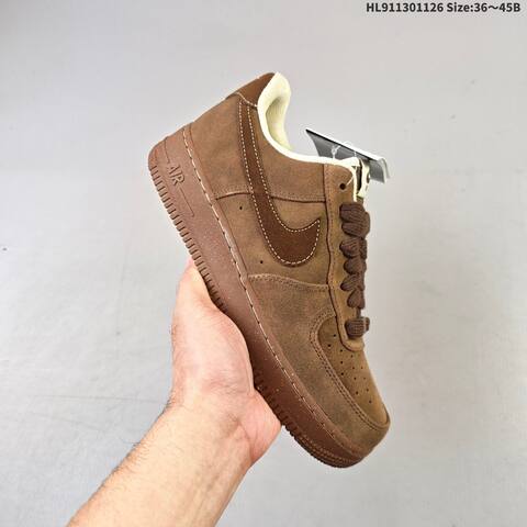 Nike Air Force 1 Low Brown Cream Beige EU 36-45 Sneaker - Unisex (BS-63033)