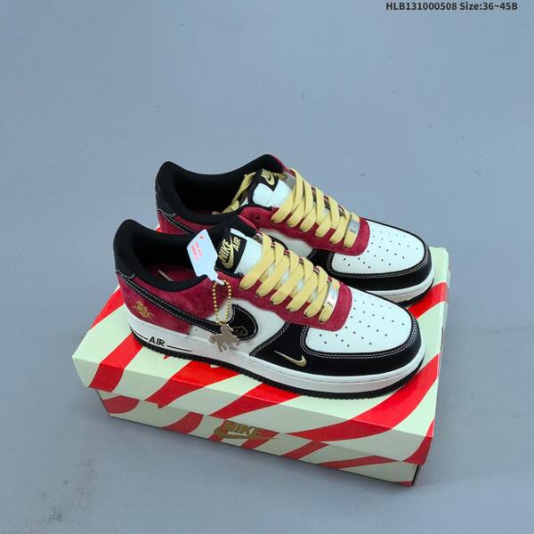 Nike Air Force 1 07 LV8 beige black red white EU 36-45 sneaker