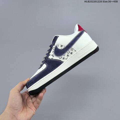Nike Air Force 1 07 LV8 White Navy Red Black EU 36-45 Sneaker - Unisex (BS-62377)
