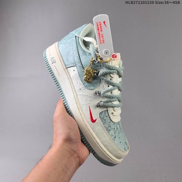 Nike Air Force 1 07 LV8 Light Blue Off White Red EU 36-45 sneaker