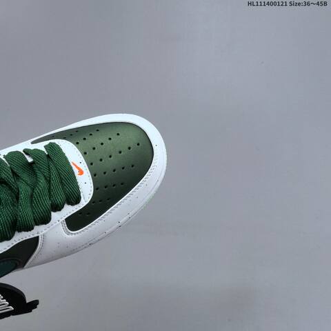 Nike Air Force 1 07 White Dark Green Bright Green Orange Black EU 36-45 Sneaker - Unisex (BS-61843)
