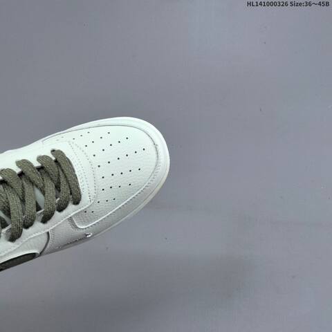 Nike Air Force 1 Low Off White Olive Green Silver Pale Yellow EU 36-45 Sneaker - Unisex (BS-61127)