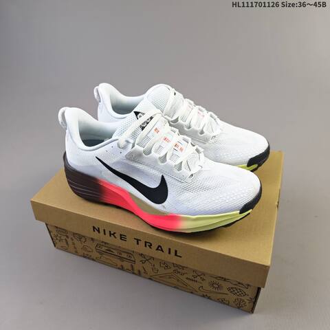 Nike ReactX Pegasus Trail 6 Black Grey White EU 36-45 Trail Shoe - Unisex (BS-63041)