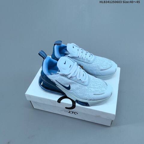 Nike Air Max 270 White Gold Light Blue Dark Blue EU 40-45 Running Shoe - Men's (BS-59978)