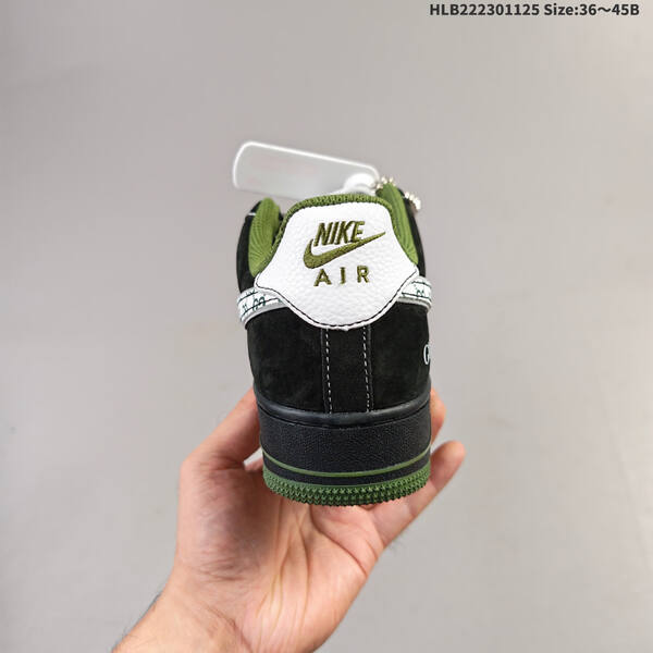 Nike Air Force 1 07 black white green EU 36-45 sneaker