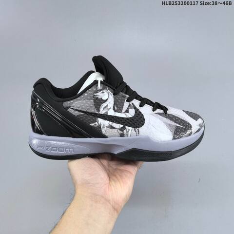 Nike Zoom Kobe VI CNY Black Grey Red White EU 38-46 Basketball Shoe - Unisex (BS-61938)