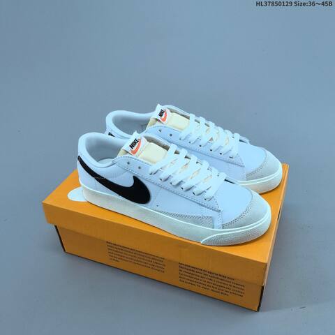 Nike Blazer Low 77 White Black Sail EU 36-45 Skate Shoe - Unisex (BS-61679)