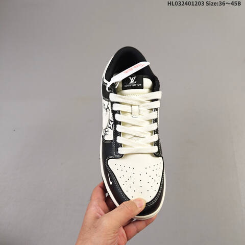 Nike SB Dunk Low Off White Black EU 36-45 Skate Shoe - Unisex (BS-62874)