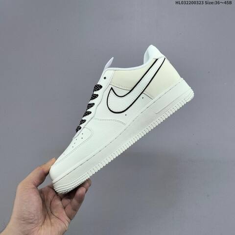 Nike Air Force 1 07 LV8 CS5288-082 Off White Black EU 36-45 Sneaker - Unisex (BS-61160)