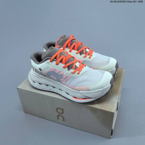 On Cloudultra 3 White Gray Orange EU 36-45 Trail Shoe Trail Running Sneakers - Unisex BS-69692