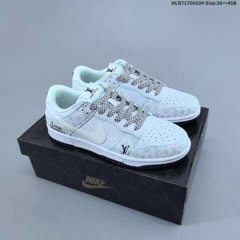 Nike SB Dunk Low Retro DIY LV Black White Light Green EU 36-45 Skate Shoe - Unisex (BS-62238)