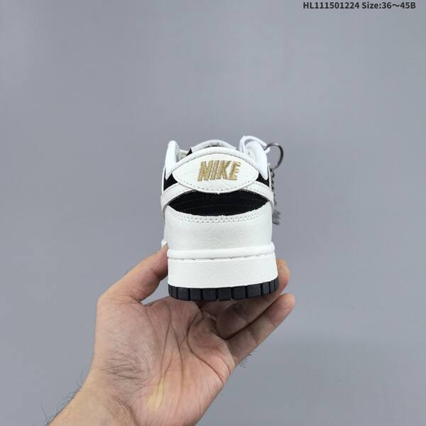 Nike SB Dunk Low Retro DIY white black EU 36-45 skate shoe