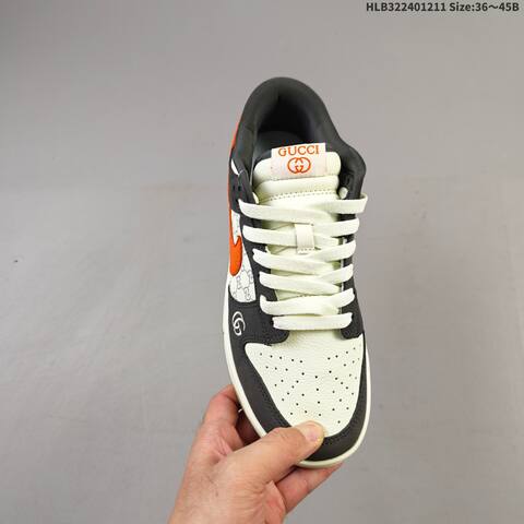 Nike SB Dunk Low Retro DIY Off White Dark Grey Orange Beige EU 36-45 Skate Shoe - Unisex (BS-62767)