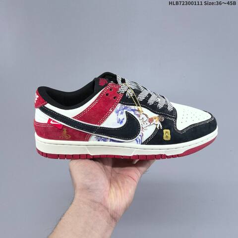 Nike Dunk Low Retro DIY Year Of The Horse White Black Red Gray EU 36-45 Skate Shoe - Unisex (BS-62070)