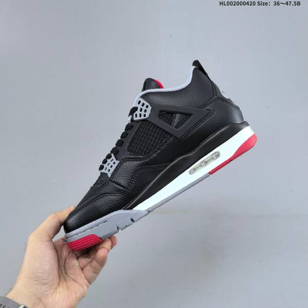 Jordan Air Jordan 4 Retro Black/Red/Gray 36~47.5 basketball
