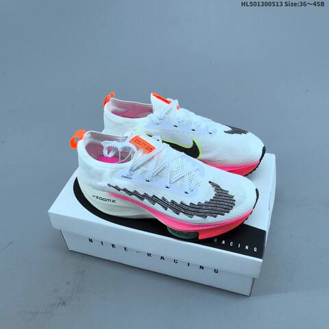 Nike Air Zoom Alphafly NEXT 2 Proto White Black Pink Orange EU 36-45 Running Shoe - Unisex (BS-60371)