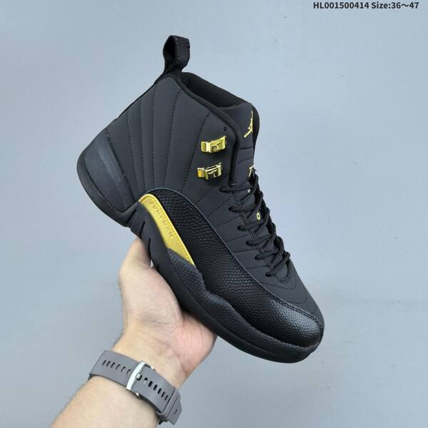 Jordan Air Jordan 12 Retro black and gold 36~47 basketball