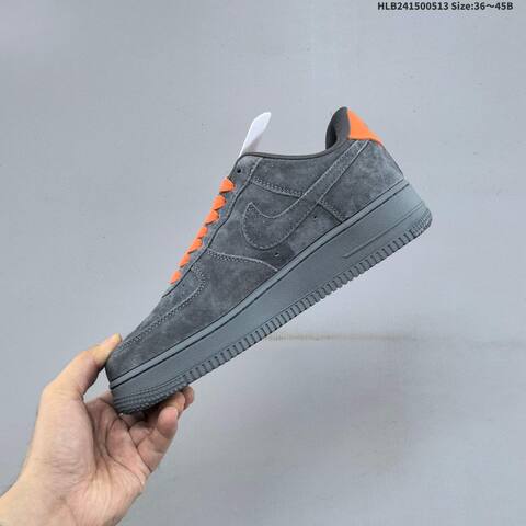 Nike Air Force 1 07 LV8 Dark Grey Orange EU 36-45 Sneaker - Unisex (BS-60351)