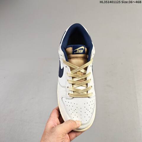 Nike SB Dunk Low IH6766-001 Off White Navy Gold Cream EU 36-46 Skate Shoe - Unisex (BS-63081)